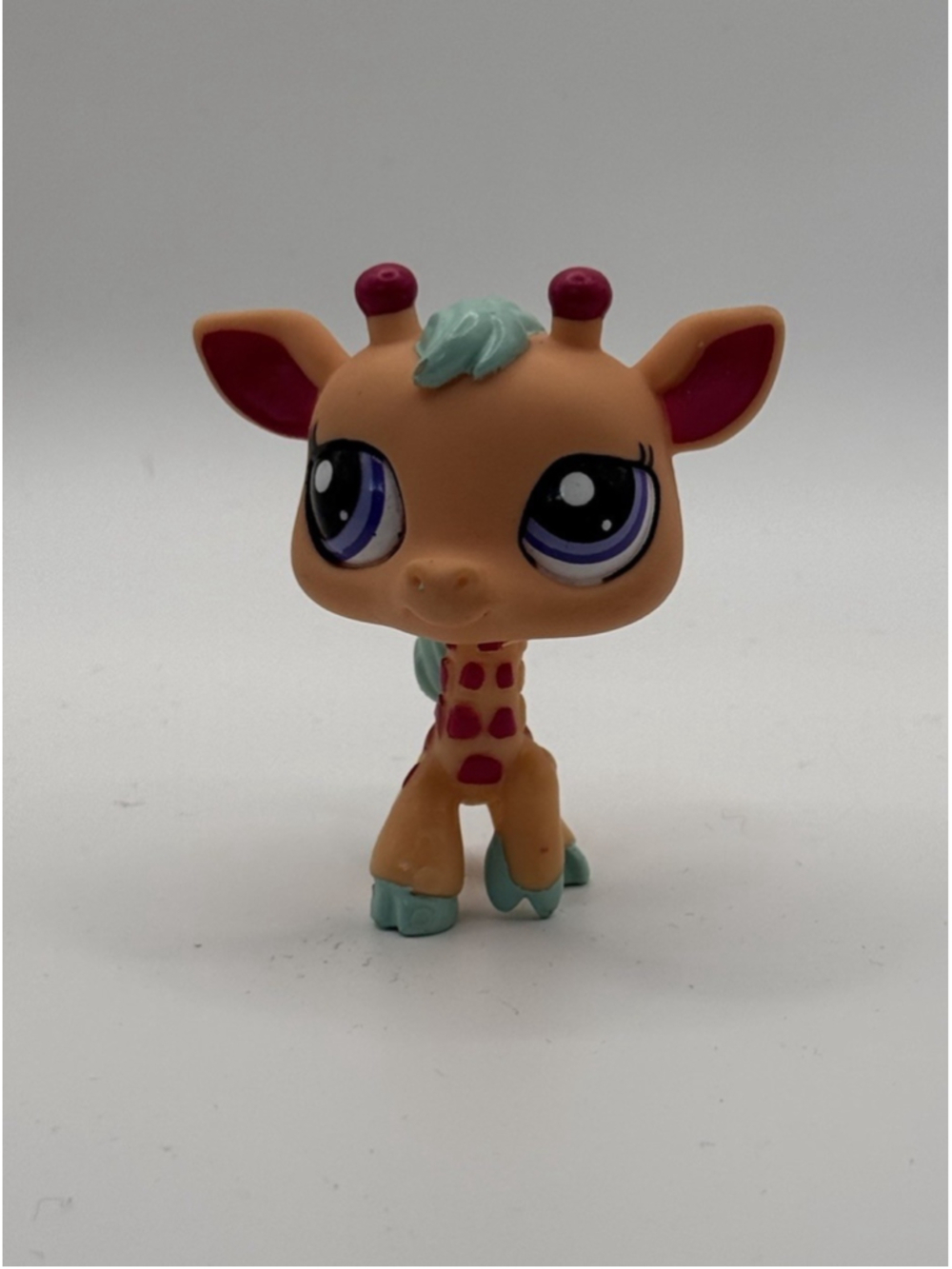 Littlest Pet Shop #2303 Giraffe Orange Pink Blue Hasbro LPS 2007